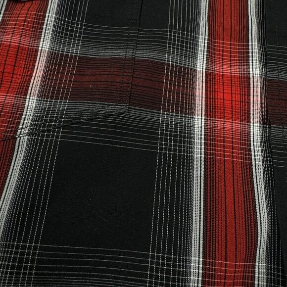 Men's 3XL Tall Pearl Snap Plaid Long Sleeve Flannel Shirt Boulder Creek - Picture 6 of 11